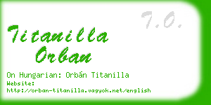 titanilla orban business card