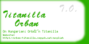titanilla orban business card